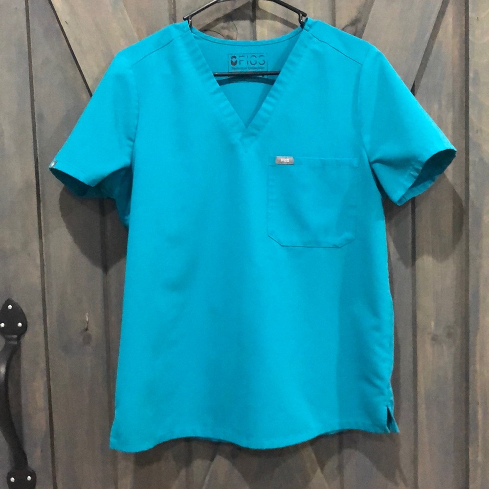 Figs Medium Teal Catarina Top